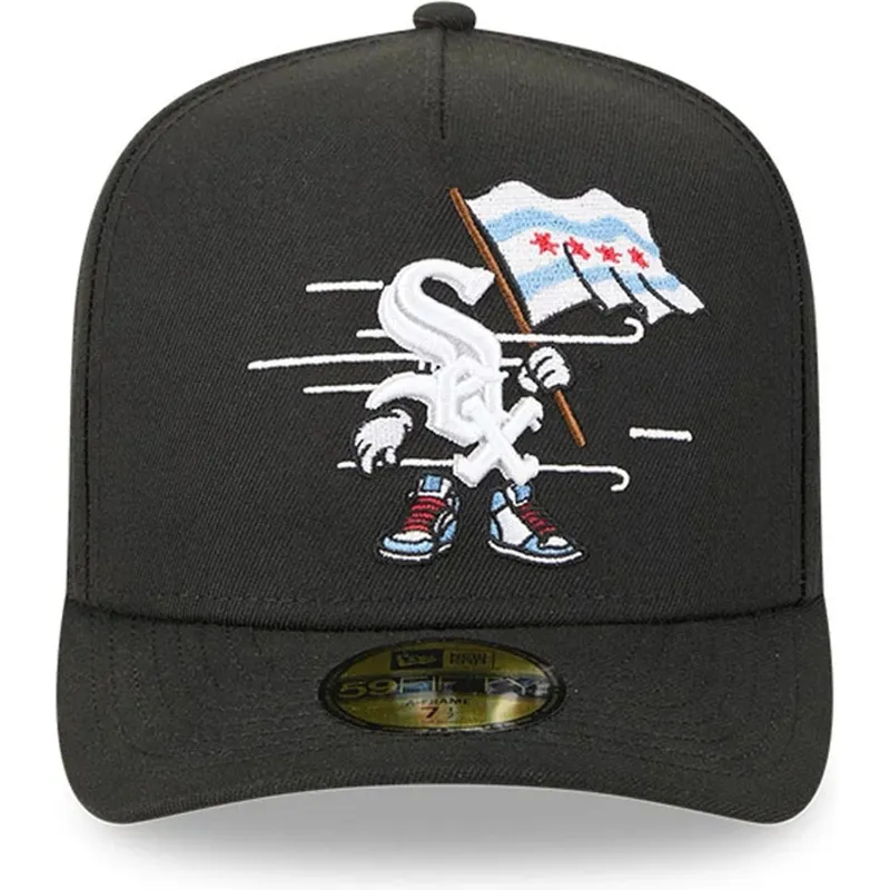 shapka-izvita-cherna-prilepnala-59fifty-a-frame-cartoon-na-chicago-white-sox-mlb-ot-new-era