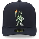 casquette-courbee-bleue-marine-ajustee-59fifty-a-frame-cartoon-new-york-yankees-mlb-new-era