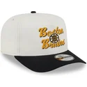beige-og-sort-snapback-9fifty-a-frame-chainstitch-kasket-fra-boston-bruins-nhl-af-new-era