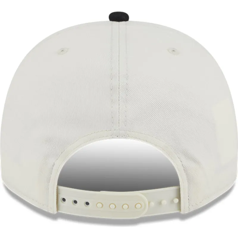 beige-und-schwarze-gebogene-snapback-kappe-9fifty-a-frame-chainstitch-der-boston-bruins-nhl-von-new-era