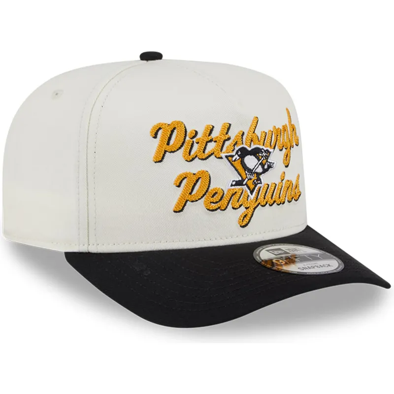 pittsburgh-penguins-nhl-new-era-9fifty-a-frame-chainstitch-beige-og-sort-snapback-kasket