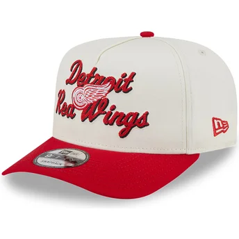 Καπέλο καμπύλο μπεζ και κόκκινο snapback 9FIFTY A Frame Chainstitch των Detroit Red Wings NHL της New Era