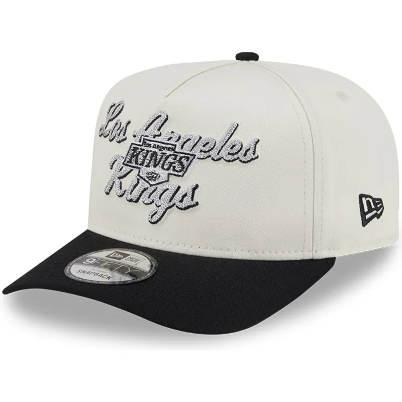 shapka-izvita-bezhov-snapbek-9fifty-a-frame-chainstitch-na-los-angeles-kings-nhl-ot-new-era