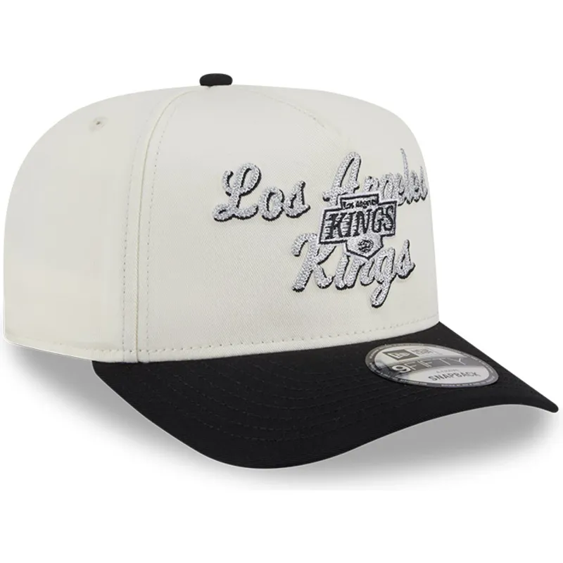 shapka-izvita-bezhov-snapbek-9fifty-a-frame-chainstitch-na-los-angeles-kings-nhl-ot-new-era