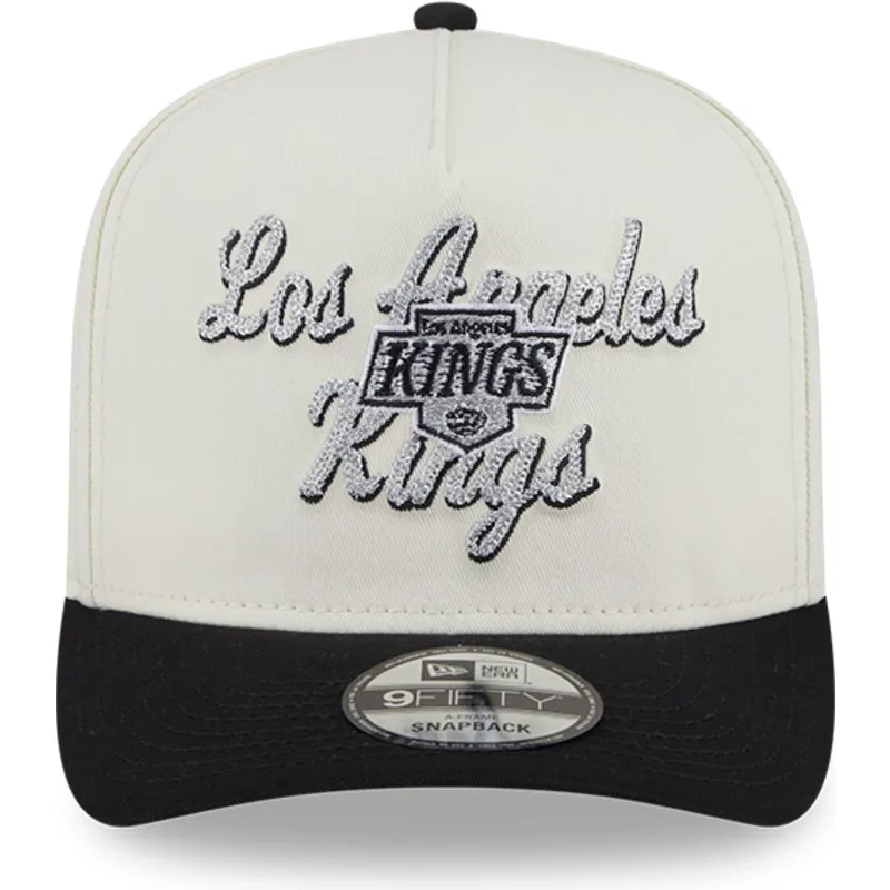 shapka-izvita-bezhov-snapbek-9fifty-a-frame-chainstitch-na-los-angeles-kings-nhl-ot-new-era