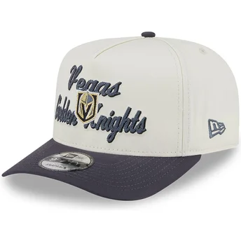 Beige og grå buet snapback 9FIFTY A Frame Chainstitch kasket fra Vegas Golden Knights NHL fra New Era