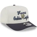 beige-und-graue-gebogene-kappe-snapback-9fifty-a-frame-chainstitch-der-vegas-golden-knights-nhl-von-new-era