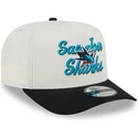 san-jose-sharks-nhl-new-era-9fifty-a-frame-chainstitch-snapback-kappe-in-beige-und-schwarz