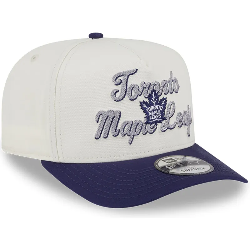 shapka-izvita-bezhov-snapbek-9fifty-a-frame-chainstitch-na-toronto-maple-leafs-nhl-ot-new-era