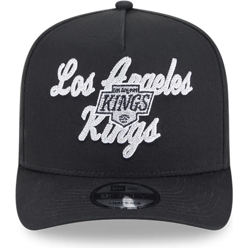 shapka-izvita-cherna-snapbek-9fifty-a-frame-chainstitch-na-los-angeles-kings-nhl-ot-new-era