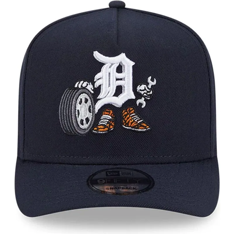 marineblaue-gebogene-snapback-kappe-9fifty-a-frame-cartoon-der-detroit-tigers-mlb-von-new-era