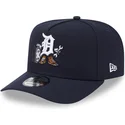 new-era-curved-brim-9fifty-a-frame-cartoon-detroit-tigers-mlb-navy-blue-snapback-cap