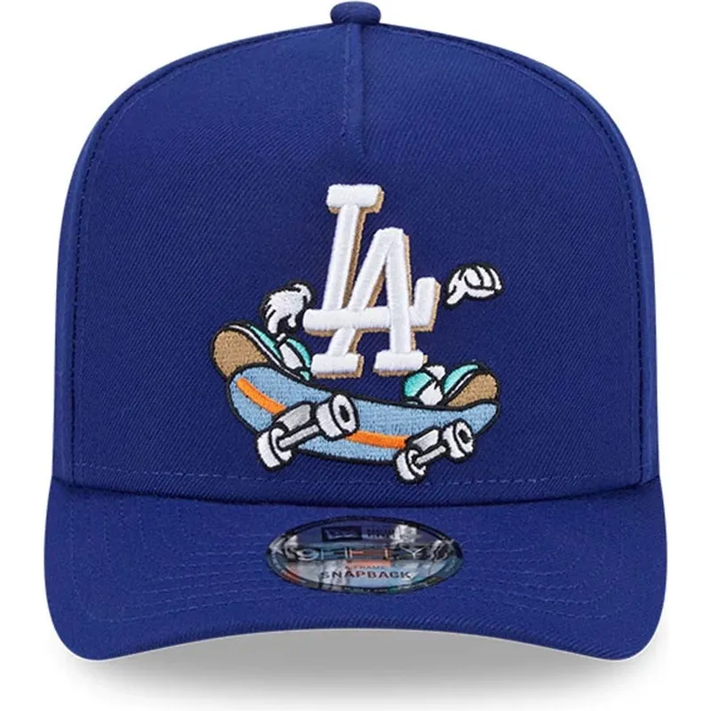 blaue-gebogene-snapback-kappe-9fifty-a-frame-cartoon-der-los-angeles-dodgers-mlb-von-new-era