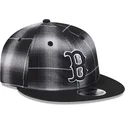 shapka-ploska-cherna-snapbek-9fifty-retro-crown-plaid-na-boston-red-sox-mlb-ot-new-era