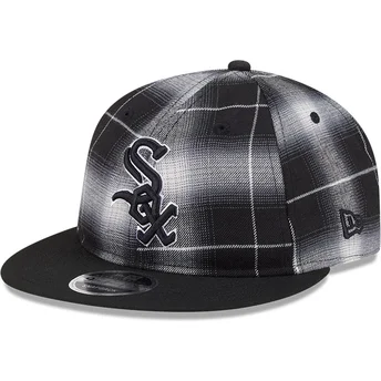 Καπέλο επίπεδο μαύρο snapback 9FIFTY Retro Crown Plaid των Chicago White Sox MLB της New Era