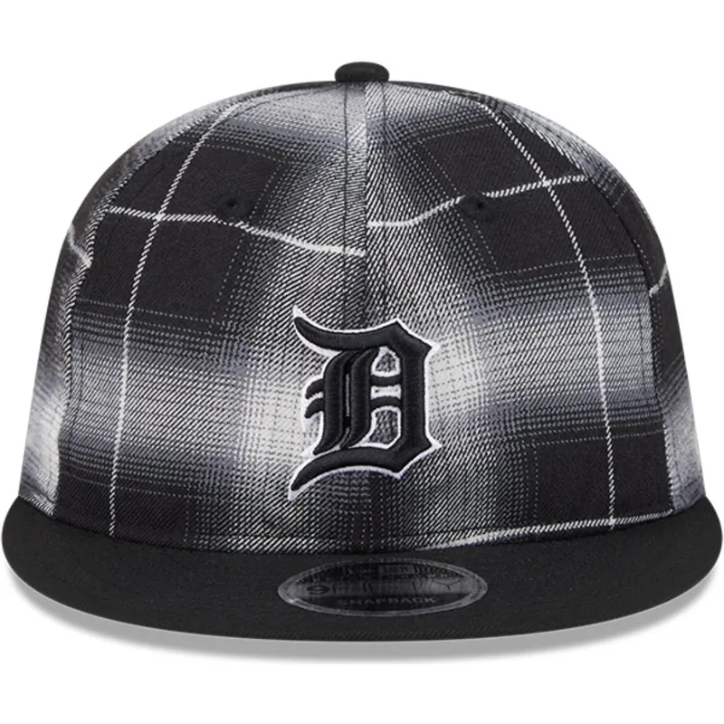 sort-fladskaerms-snapback-9fifty-retro-crown-plaid-detroit-tigers-mlb-fra-new-era