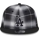shapka-ploska-cherna-snapbek-9fifty-retro-crown-plaid-na-los-angeles-dodgers-mlb-ot-new-era