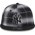 shapka-ploska-cherna-snapbek-9fifty-retro-crown-plaid-na-new-york-yankees-mlb-ot-new-era