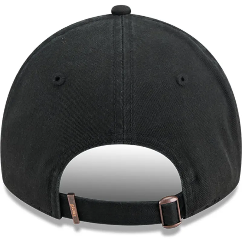 sort-justerbar-9twenty-stamp-kasket-med-buet-skygge-fra-boston-bruins-nhl-fra-new-era