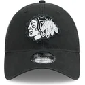 shapka-izvita-cherna-reguliruem-9twenty-stamp-na-chicago-blackhawks-nhl-ot-new-era