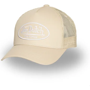 Justerbar beige truckerkasket LOF B35 fra Von Dutch