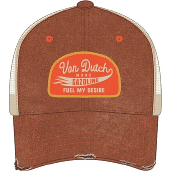 Καφέ και μπεζ καπέλο trucker MAC11 από Von Dutch