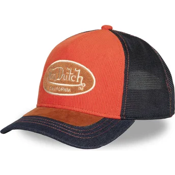 Gorra trucker naranja y azul SHIELD04 de Von Dutch