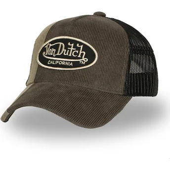 Casquette trucker marron et noire CUT01 Von Dutch