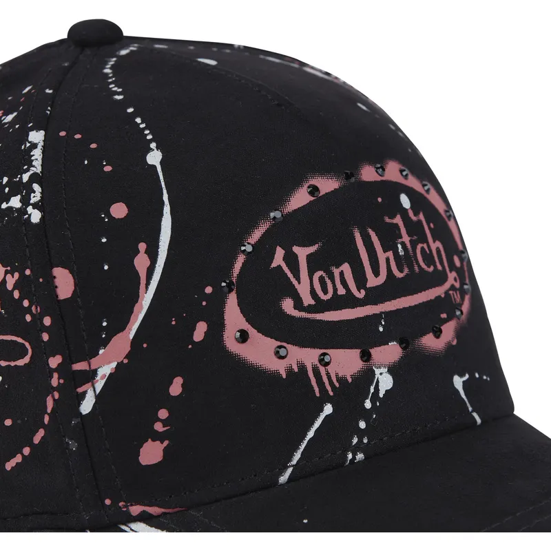 buet-sort-og-lyserod-snapback-kasket-imag-p-fra-von-dutch