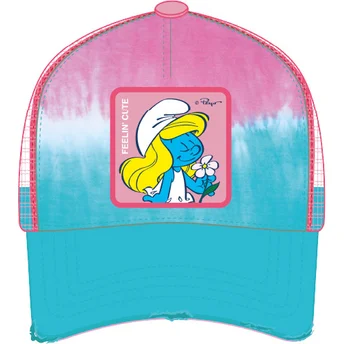 Gorra trucker azul y rosa Pitufina SMU ETT2 Los Pitufos de Capslab