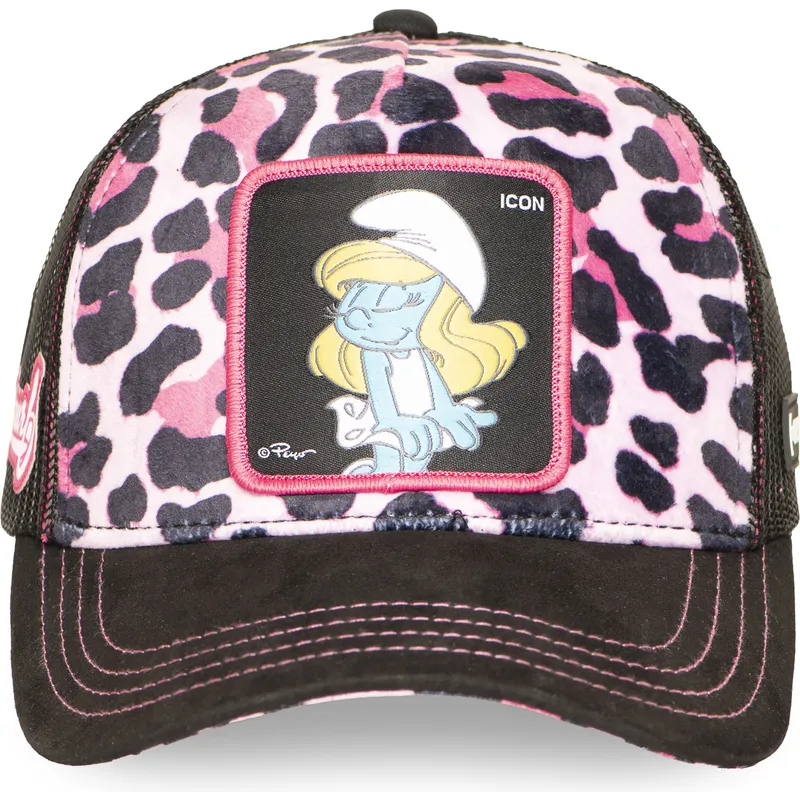 trucker-kasket-leopard-lyserod-smolfine-smu-leop-smolferne-fra-capslab