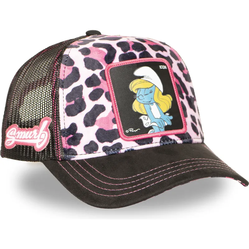 shapka-izvita-traker-leopard-snapbek-rosa-smu-leop-smrfika-smurfovete-ot-capslab