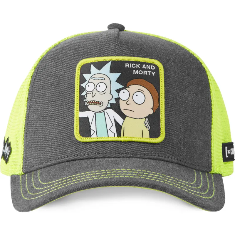 graue-und-gelbe-trucker-kappe-rick-und-morty-rem6-loo-von-capslab