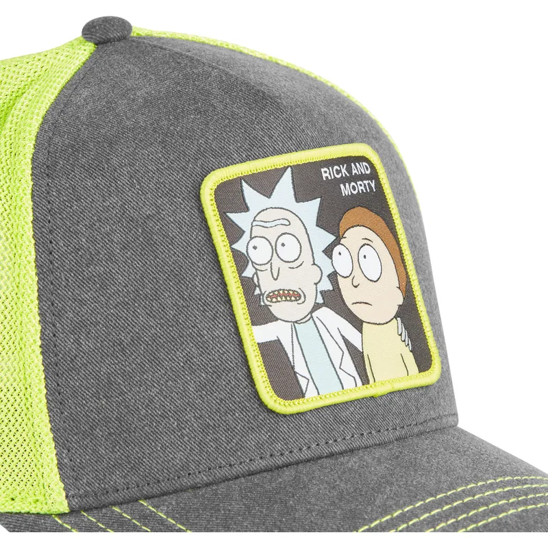 gra-og-gul-trucker-kasket-rick-og-morty-rem6-loo-fra-capslab