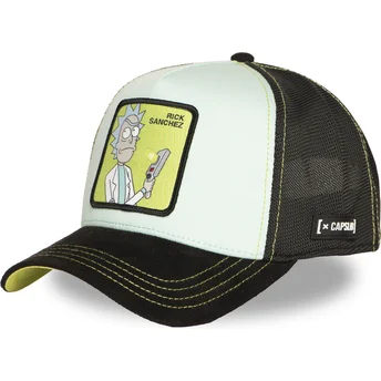 Blaue und schwarze Trucker-Kappe Rick Sanchez REM6 GUN Rick und Morty von Capslab