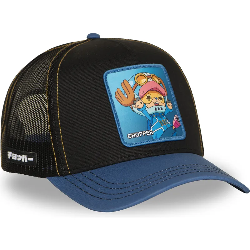 sort-og-bla-trucker-kasket-tony-tony-chopper-op6-cho-one-piece-fra-capslab