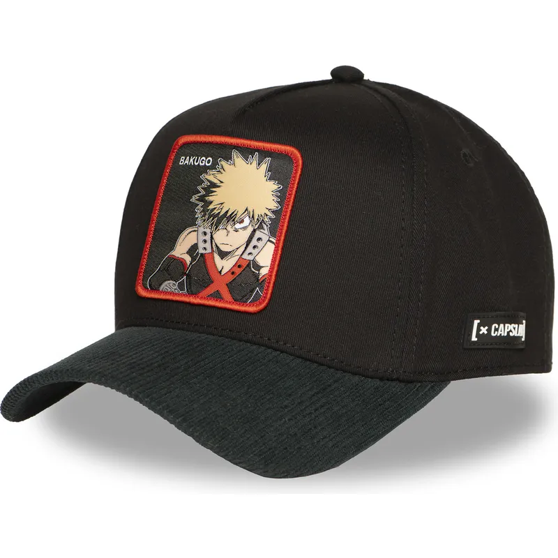 sort-og-gron-buet-snapback-kasket-katsuki-bakugo-mha2-bak-my-hero-academia-fra-capslab