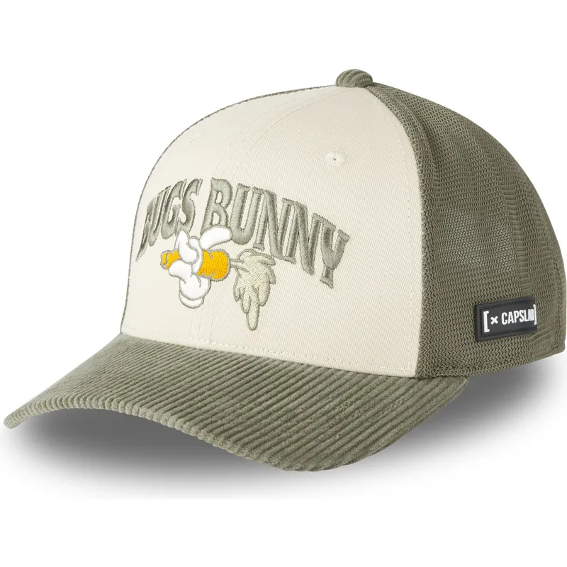 beige-und-grune-trucker-kappe-bugs-bunny-loo12-han-looney-tunes-von-capslab