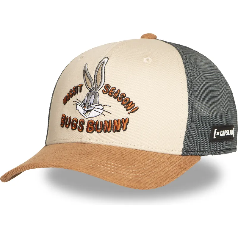 mehrfarbige-trucker-kappe-bugs-bunny-wabbit-season-loo12-bug-looney-tunes-von-capslab