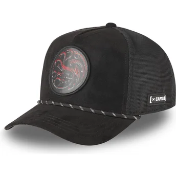 Schwarze Trucker-Cap Casa Targaryen HOD SYM Game of Thrones von Capslab