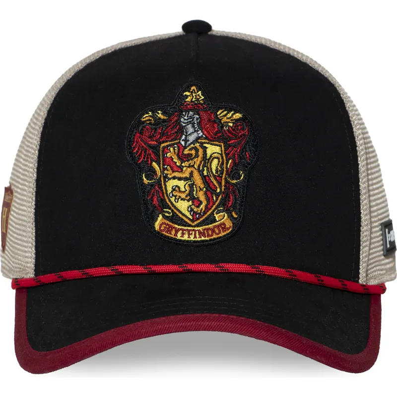 gorra-trucker-sort-og-beige-gryffindor-hp3-gry-harry-potter-fra-capslab