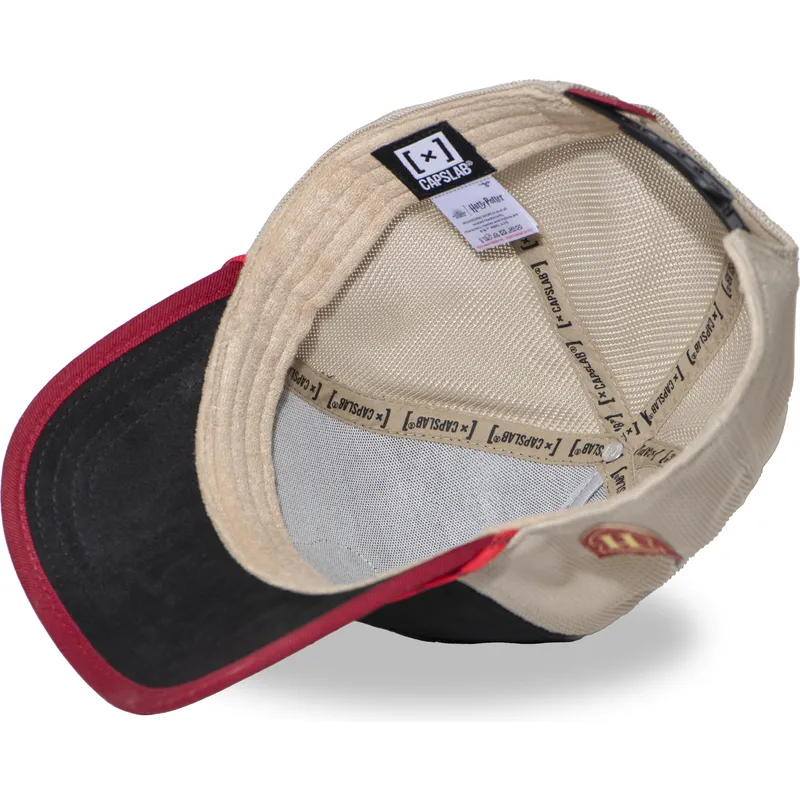 sort-og-beige-trucker-kasket-gryffindor-hp3-gry-harry-potter-fra-capslab