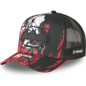 Schwarze und rote Trucker-Kappe Batman DC10 GRA CT DC Comics von Capslab