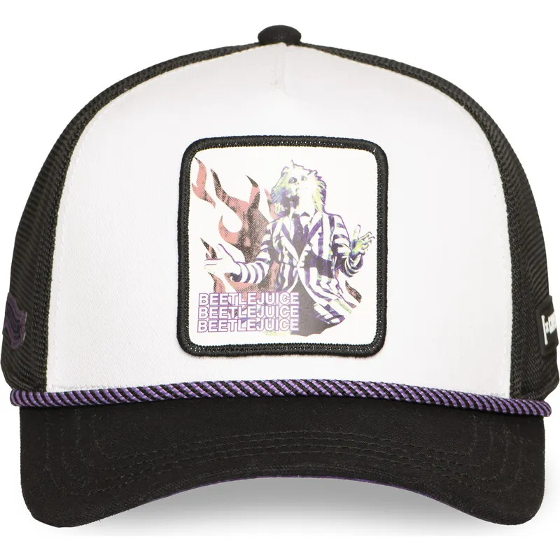 trucker-cap-schwarz-und-weiss-beetlejuice-btj-bee-beetlejuice-von-capslab