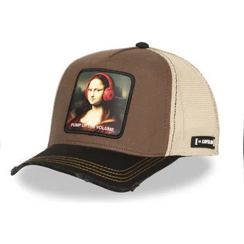 Capslab Mona Lisa Pump Up The Volume FAM MON Famous Brown and Black Trucker Hat