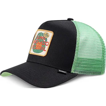 Casquette trucker noire et verte Avocado Festival HFT Djinns