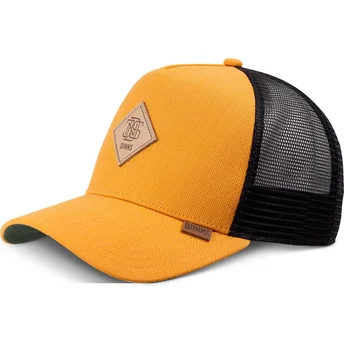 Casquette trucker jaune et noire Plainlace HFT Djinns