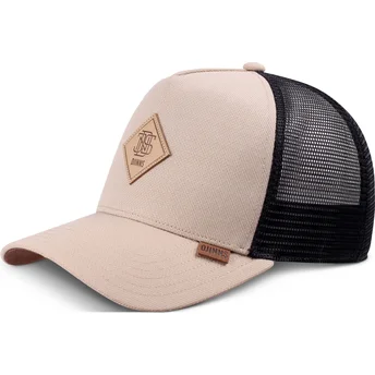 Casquette trucker beige et noire Plainlace HFT Djinns
