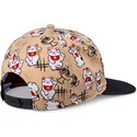 shapka-ploska-bezhov-snapbek-za-deca-lucky-cat-linen-ot-djinns