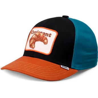 Buet kasket multifarvet snapback til dreng Food Croissant Basic fra Djinns